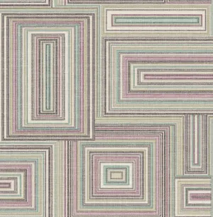 Attersee Squares Wallpaper in Purple from the Lugano Collection