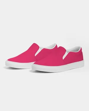 Bright Pink Slip-On Canvas Sneakers | Men's | Bright Pure Pink | C0M100Y50K0