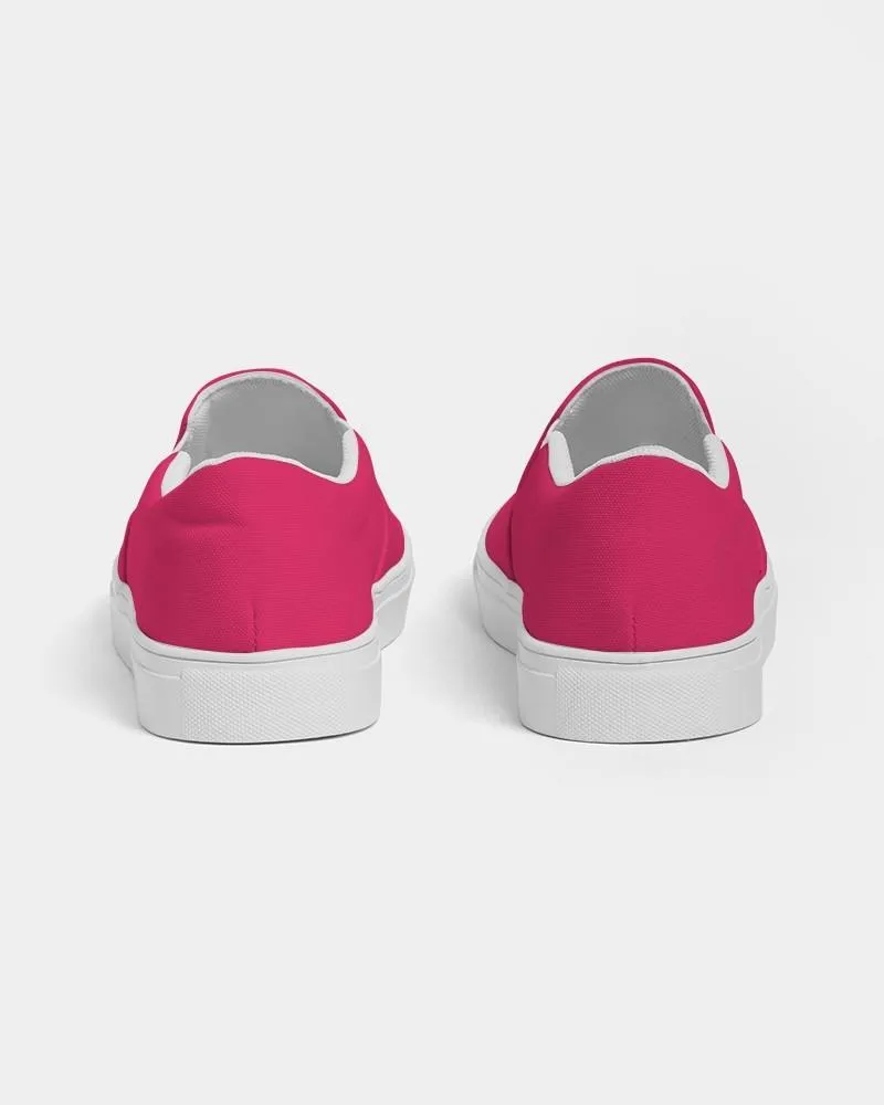 Bright Pink Slip-On Canvas Sneakers | Men's | Bright Pure Pink | C0M100Y50K0