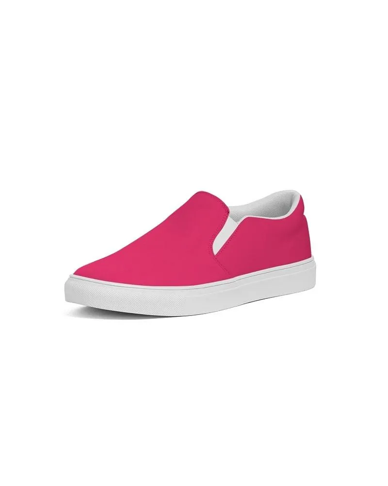 Bright Pink Slip-On Canvas Sneakers | Men's | Bright Pure Pink | C0M100Y50K0