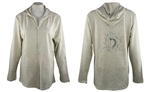 Cactus Bay Apparel - Koko Vortex, Long Sleeve, Rhinestone Cotton Hoodie Top