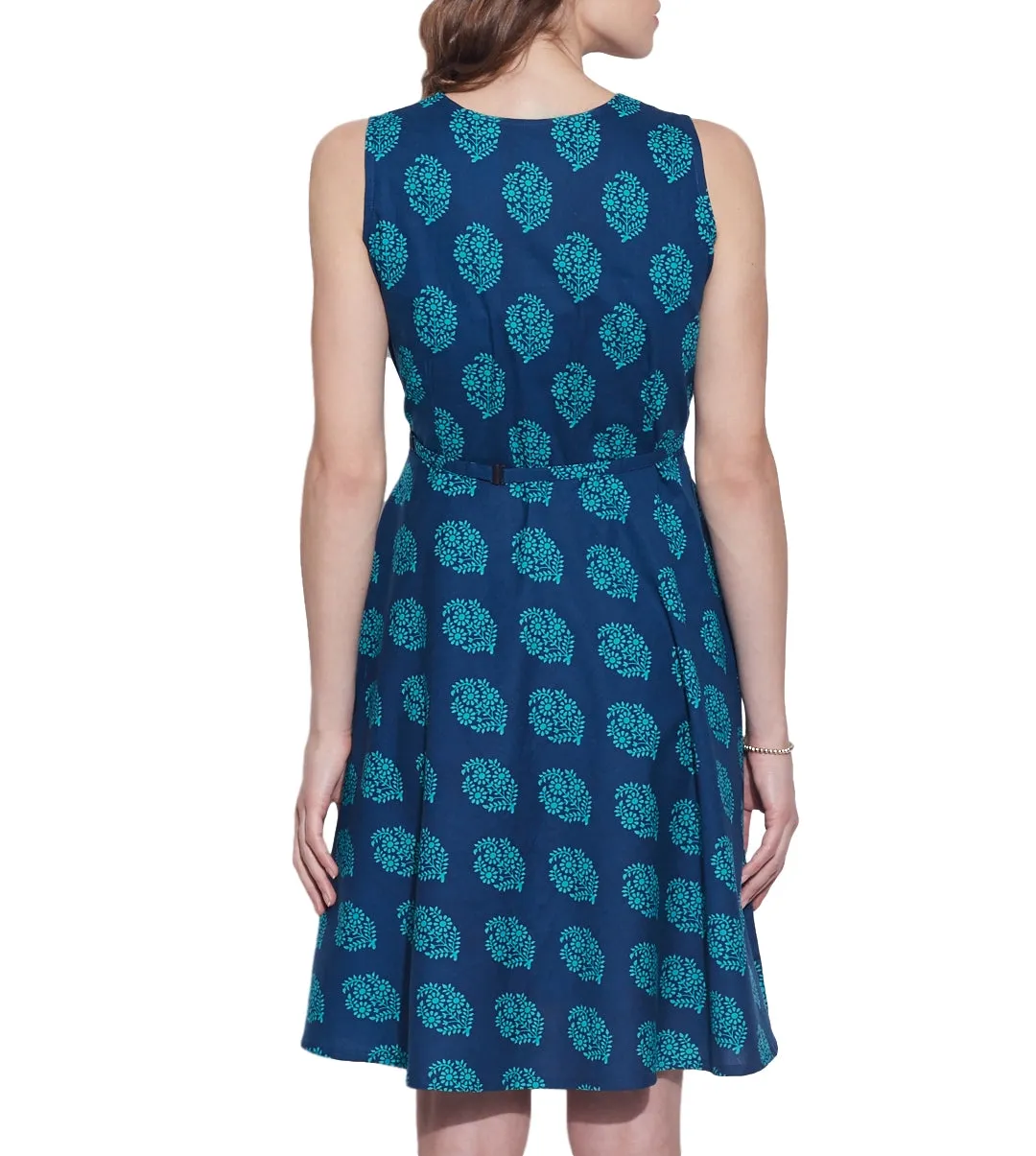 Clothes For Women Cotton Printed Dress,Machine Washable,W-CPD46-1629, Size-46 Inch