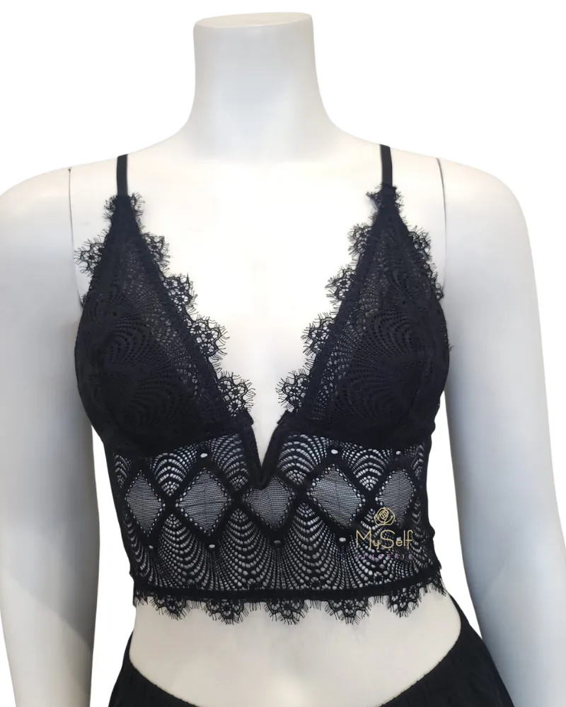 Cosabella Allure Black Cami & Boxer Set