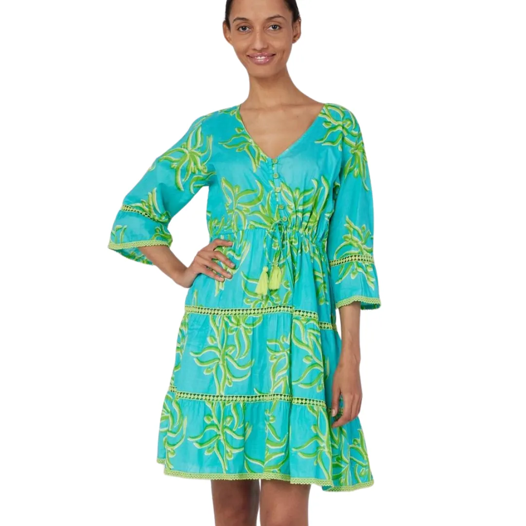 Desideria Resort Dress Blue Green