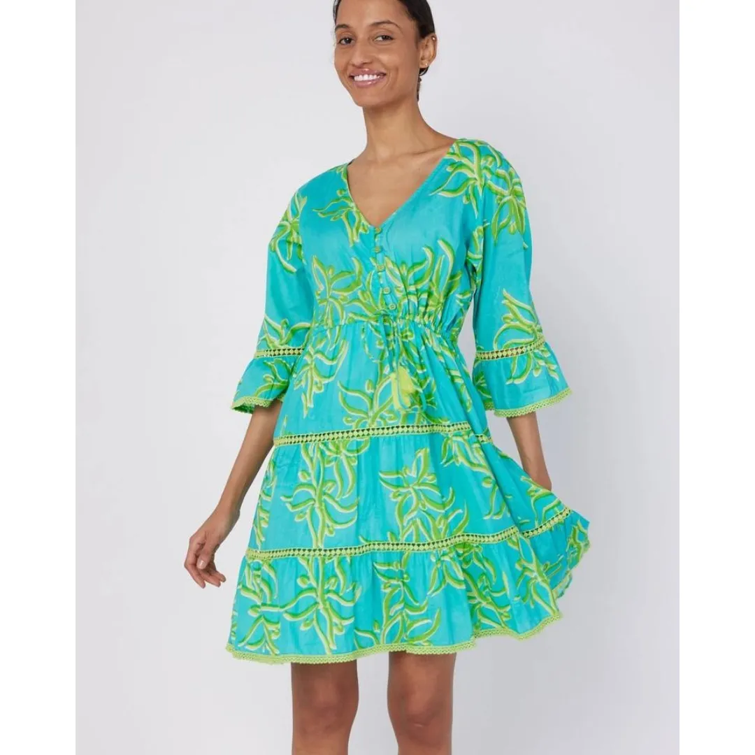 Desideria Resort Dress Blue Green