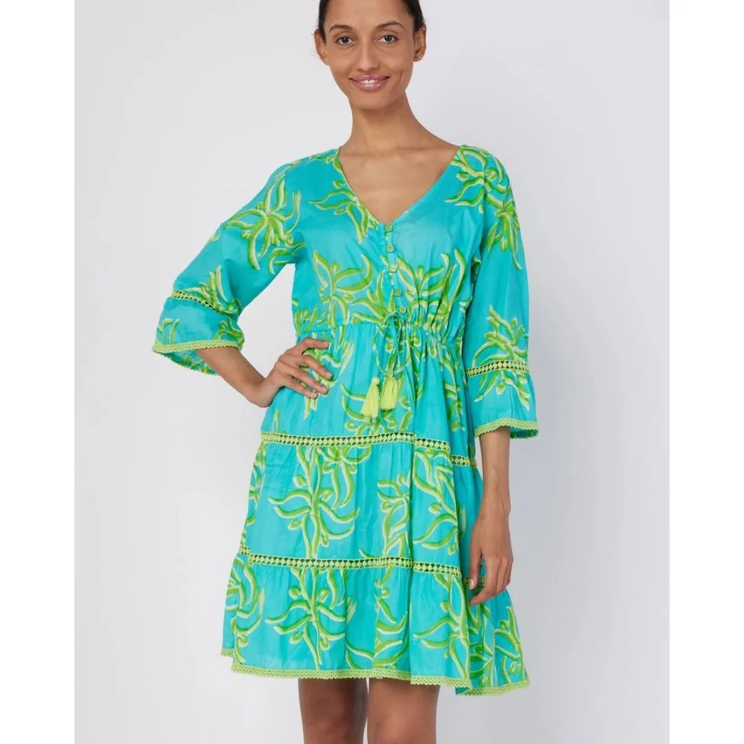 Desideria Resort Dress Blue Green