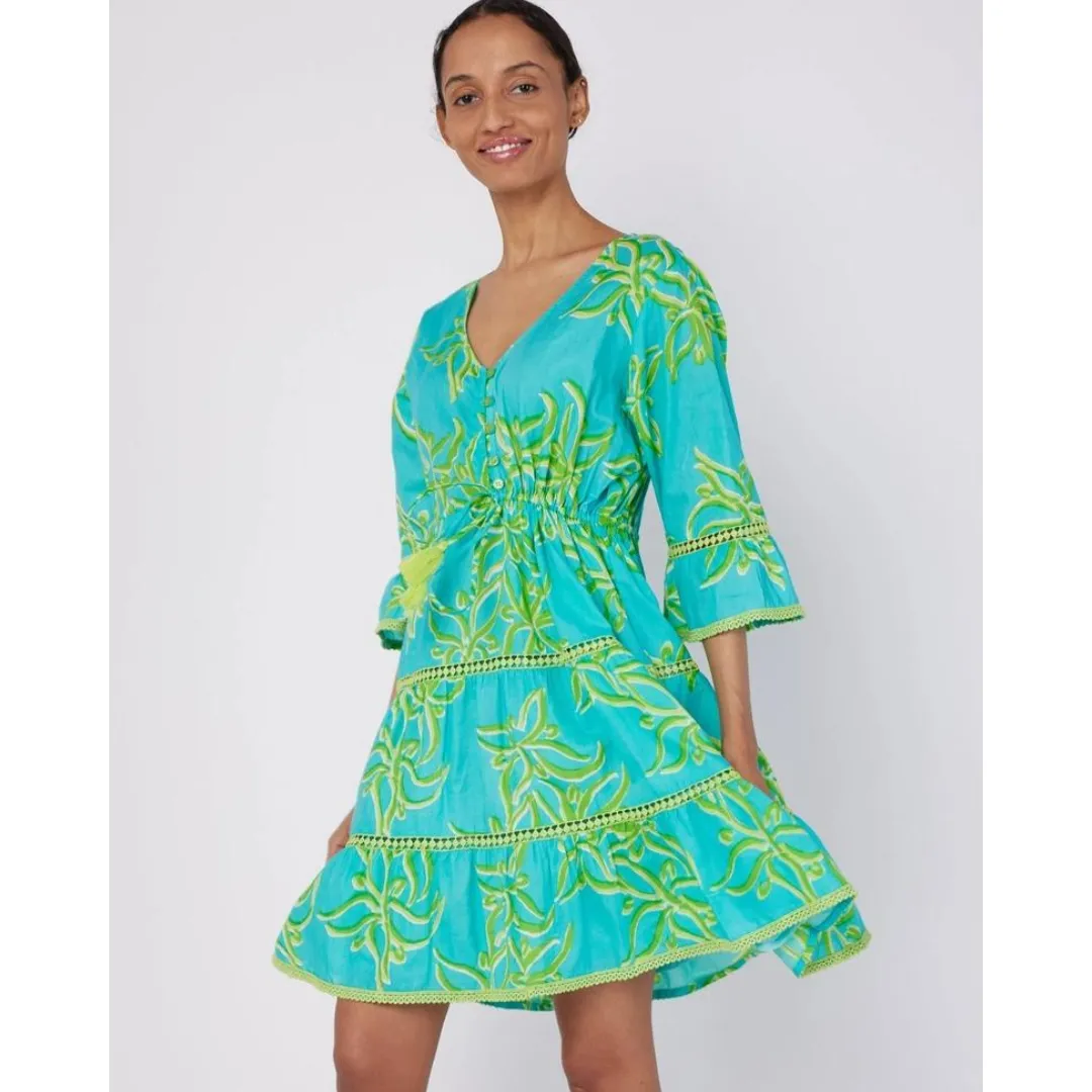 Desideria Resort Dress Blue Green