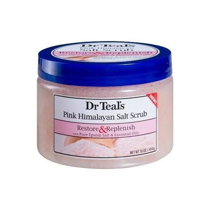 Dr Teals Pink Himalayan Salt Scrub Restore & Replenish 454G