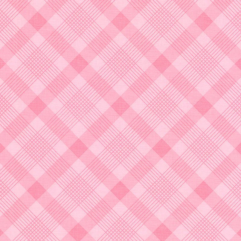 Falling in Love - Plaid Pink Yardage