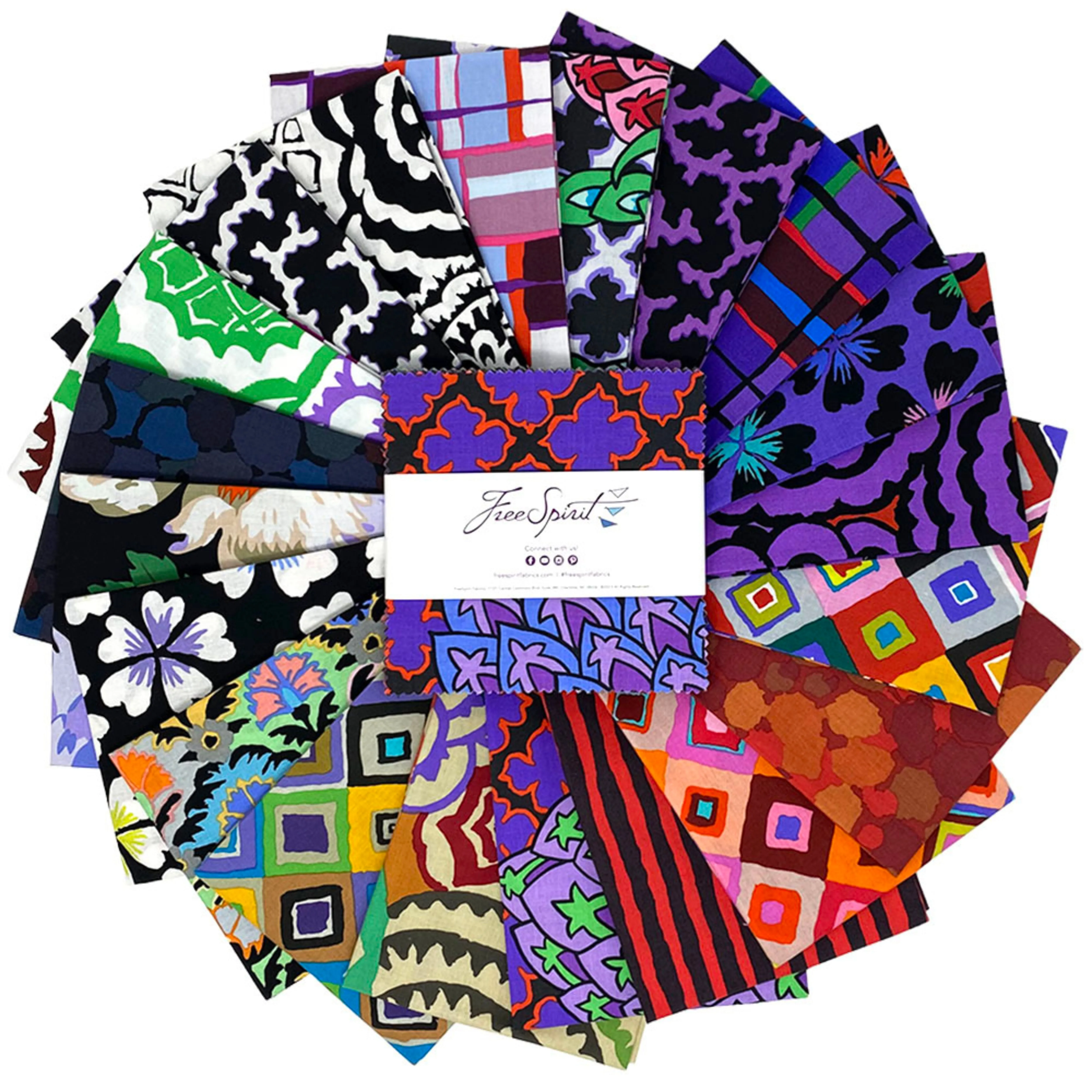 February 2024 | 5" Charm Pack - Dark by Kaffe Fassett Collective | 42pcs