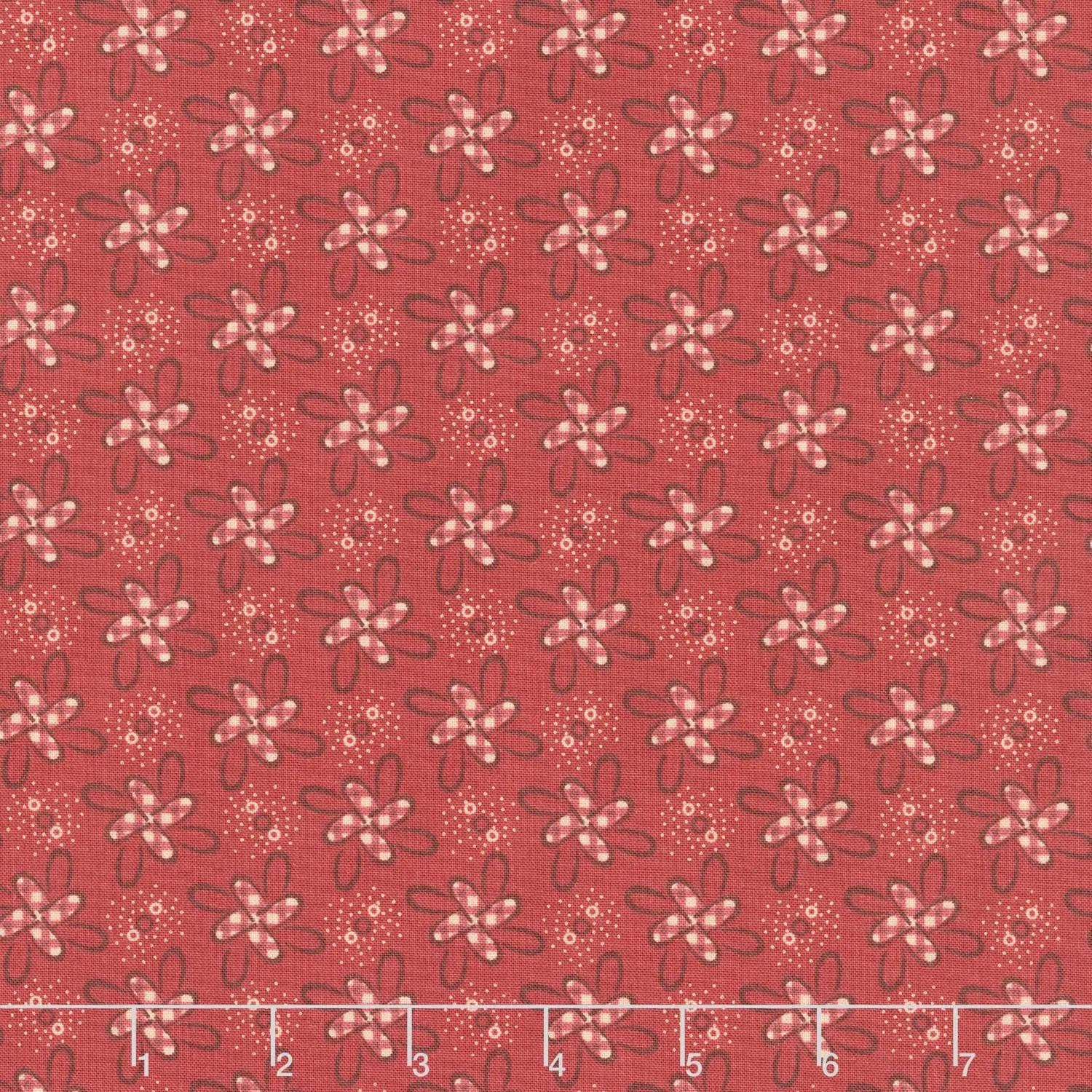 Garnets and Gingham - Whirlygig Garnet Yardage