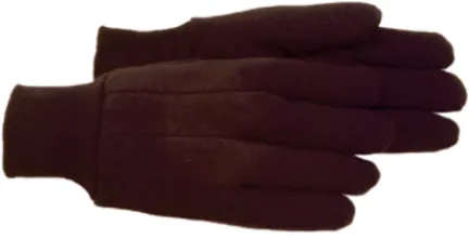 GLOVE BROWN JERSEY POLYESTER/COTTON