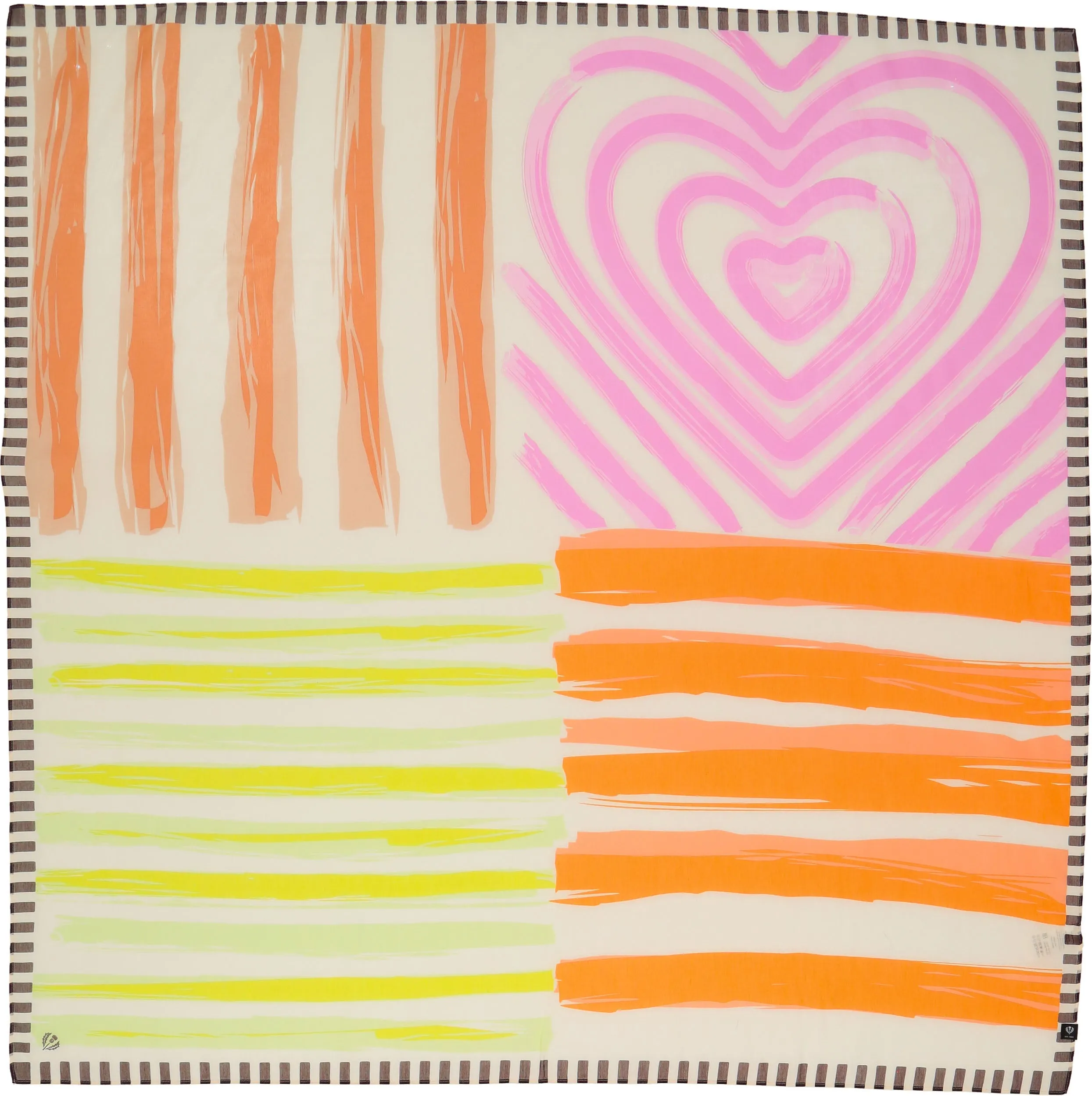 Graphic Love Cotton Silk Square