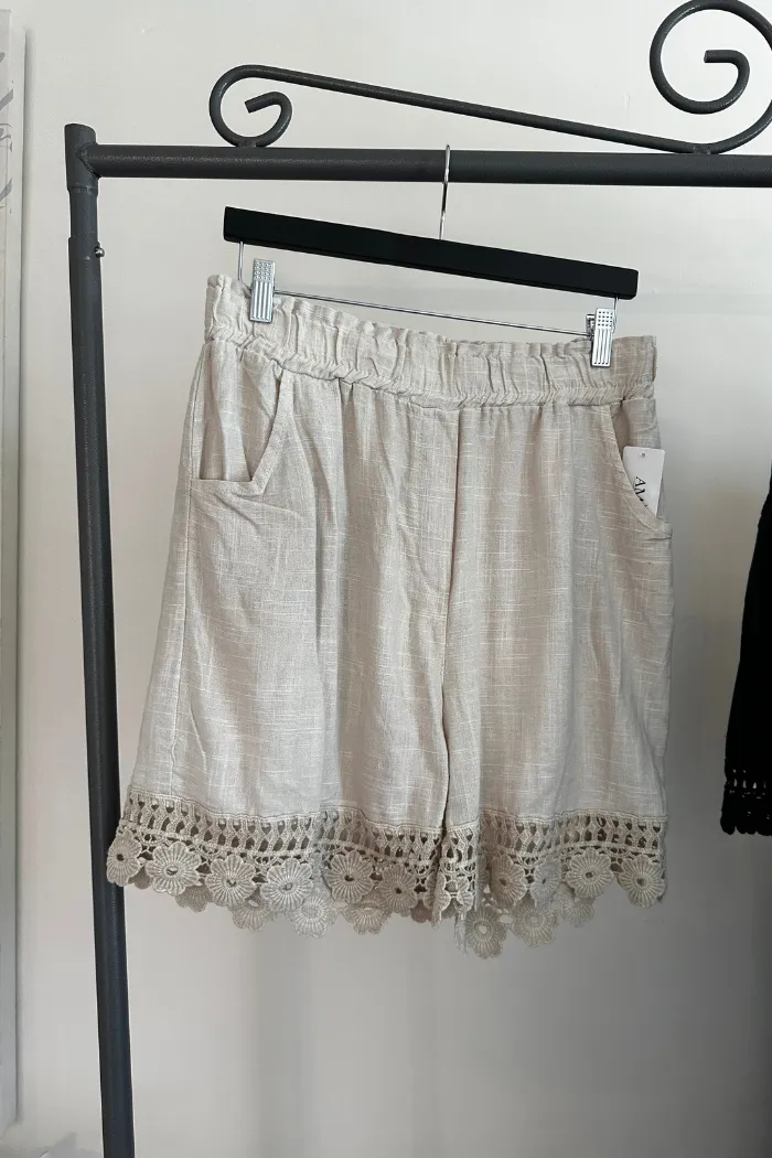 Lace Trimmed Shorts