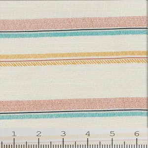 Linen Blend Stripe Print Fabric 11413