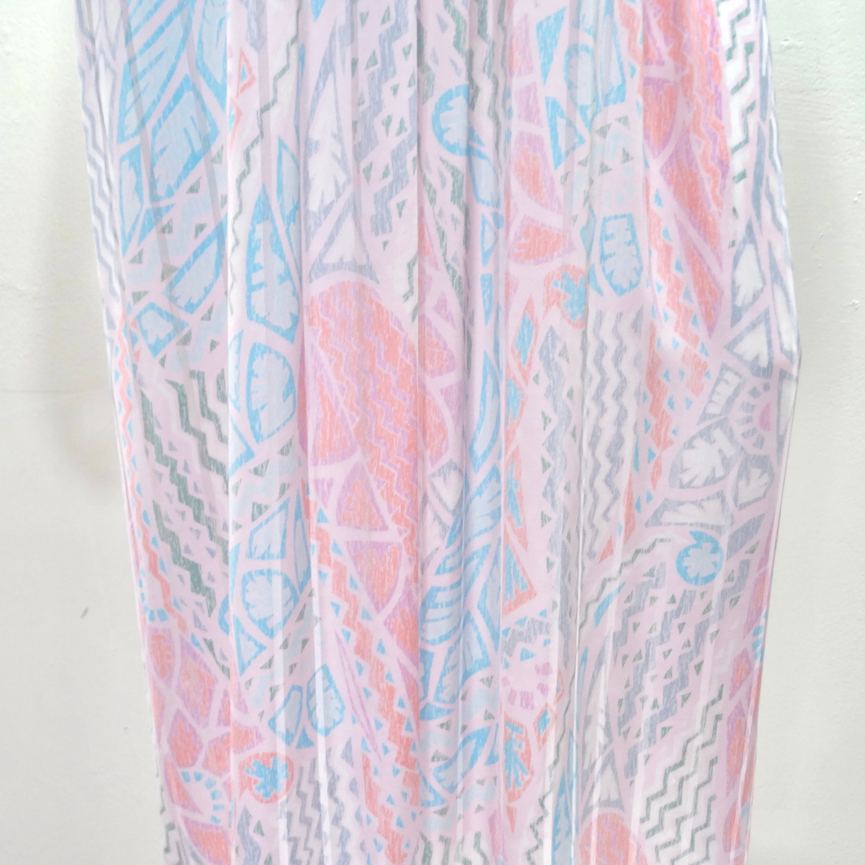 Mary McFadden 1980s Printed Slip Dress