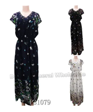 Maxi Sun Dresses with Sleeves Wholesale