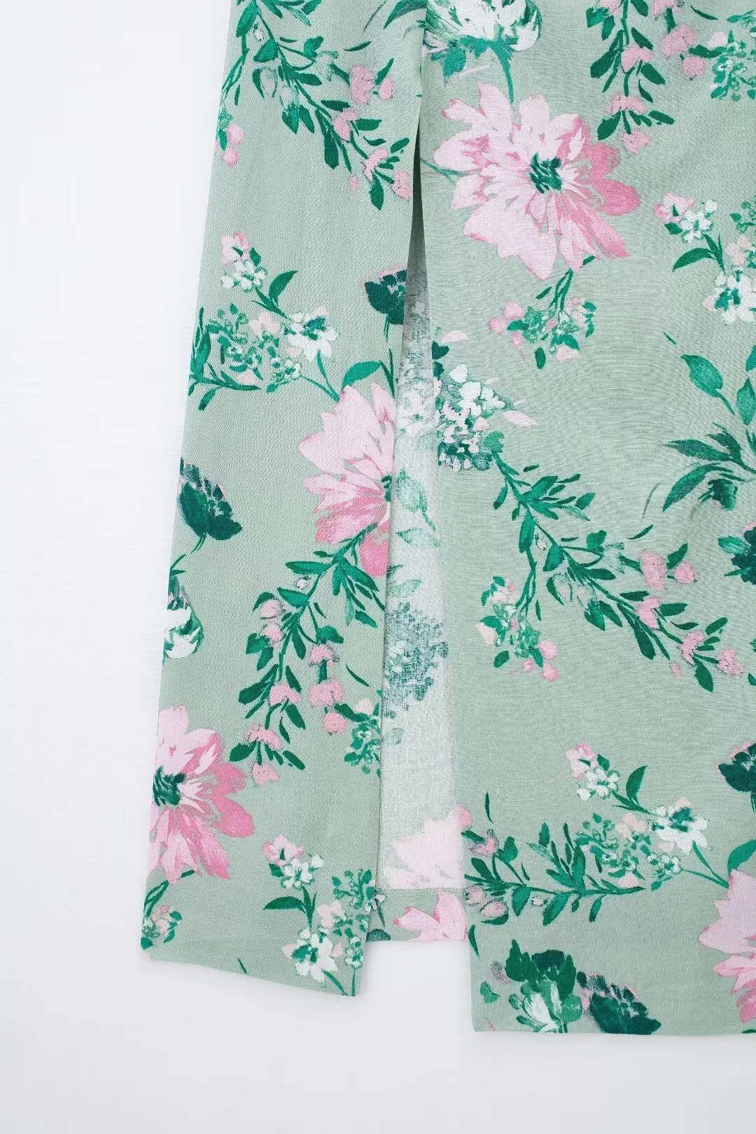 Mint Blossom Floral Slip Midi Dress