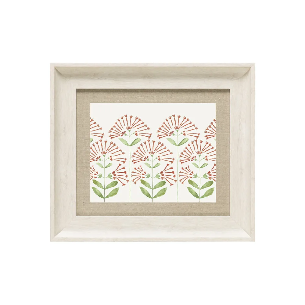 Neri Framed Print Birch/Terracotta