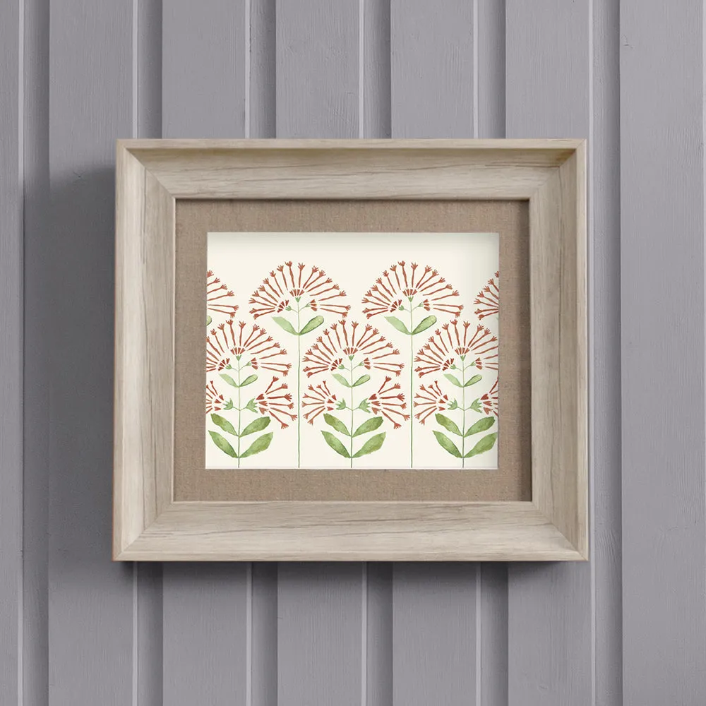 Neri Framed Print Birch/Terracotta