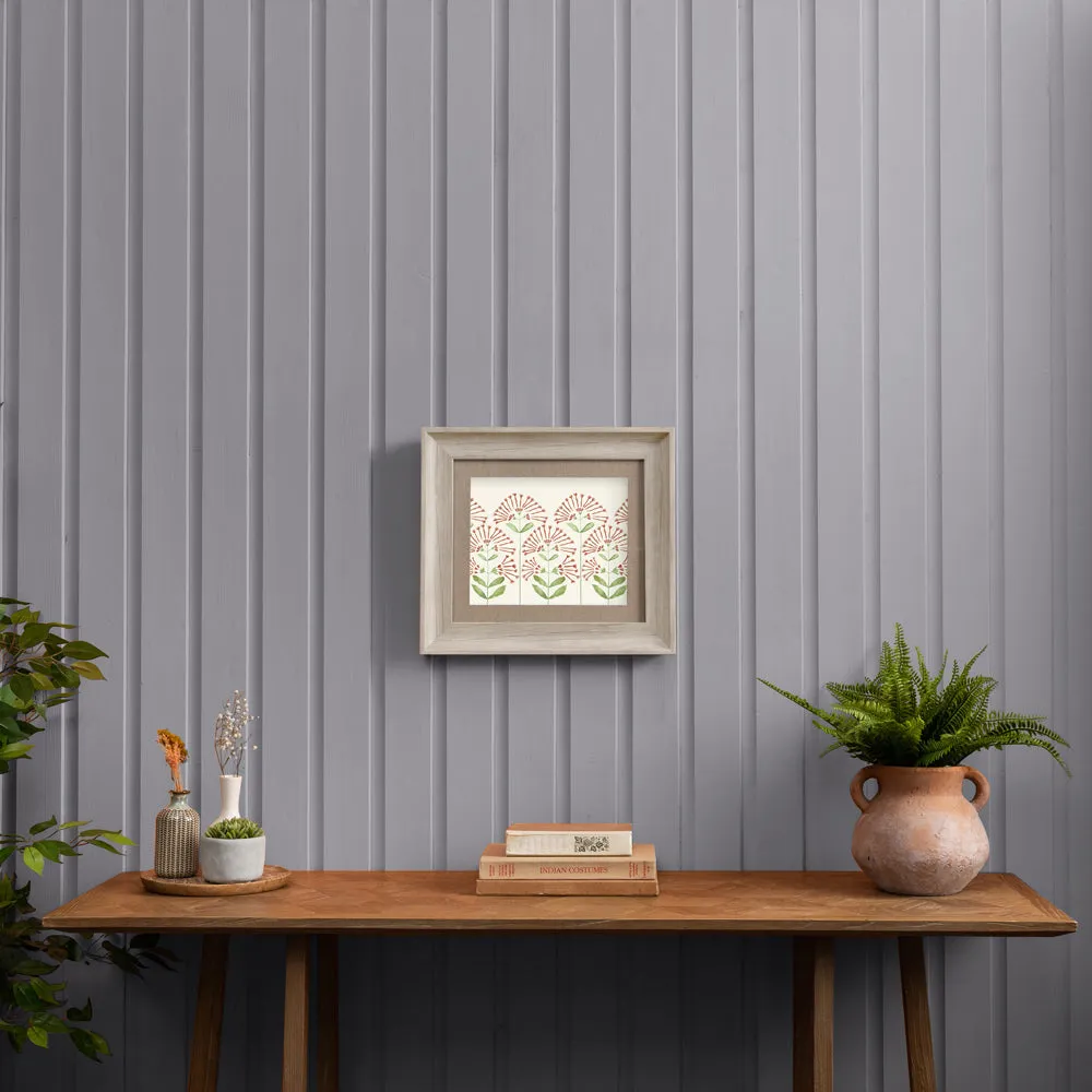 Neri Framed Print Birch/Terracotta