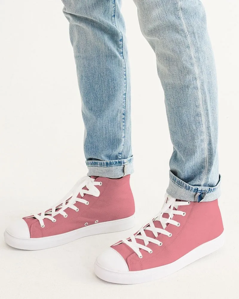 Pastel Pink Men's High-top Canvas Sneakers | Men's | Bright Pastel Pink | C0M60Y30K0