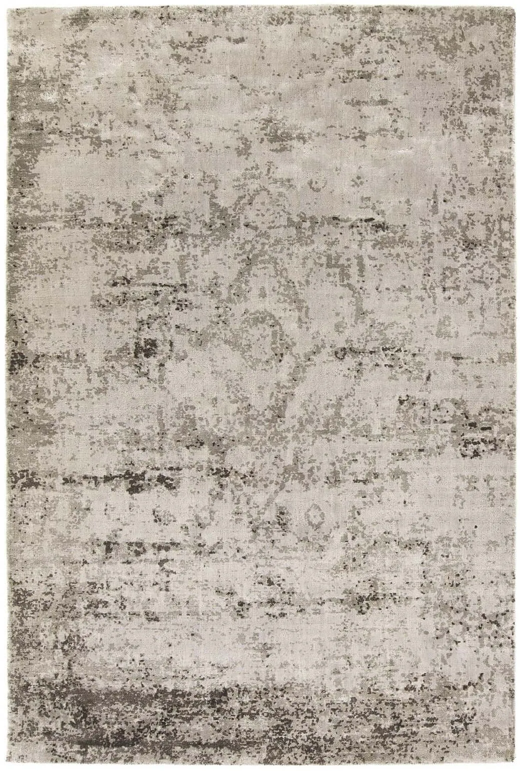 Persia Grey/Cream Luxury Viscose Rug