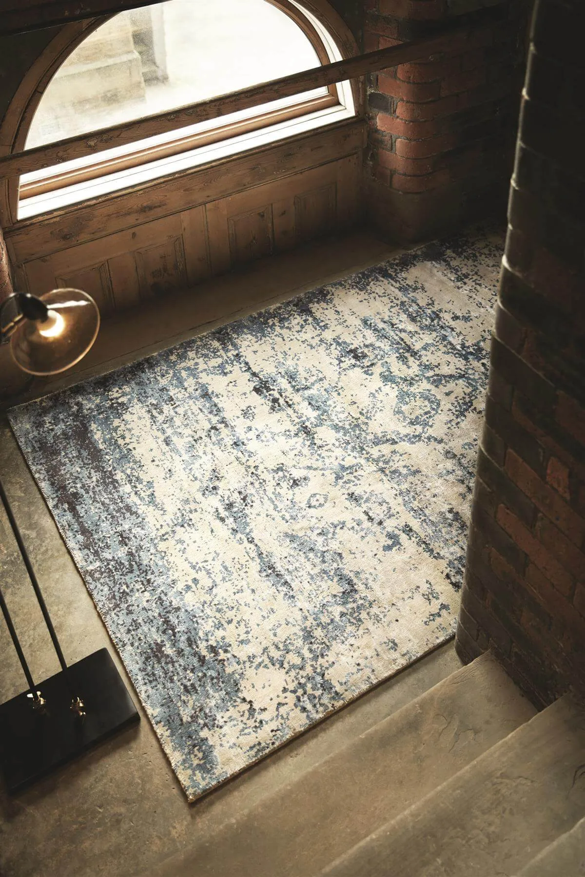 Persia Navy Luxury Viscose Rug