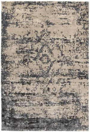 Persia Navy Luxury Viscose Rug