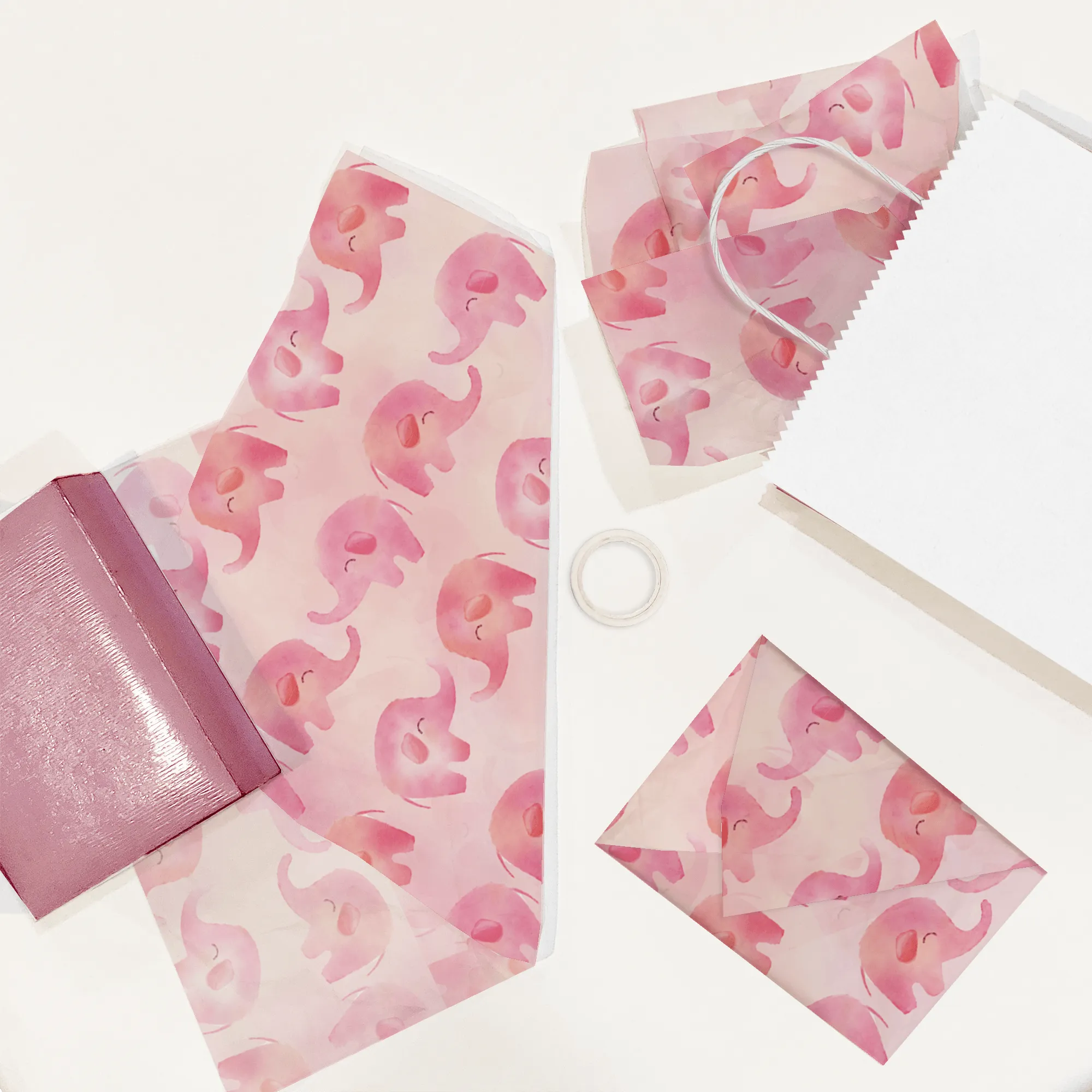 Pink Elephant Tissue Paper