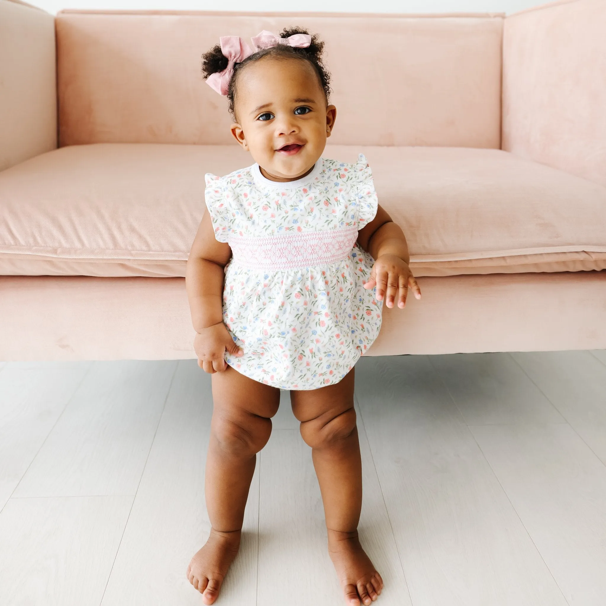 Pink Madison Smocked Bubble