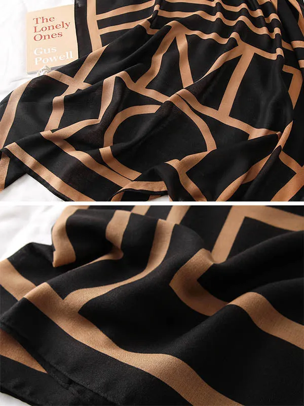 Printed Stylish Sun-Proof Silk Scarf