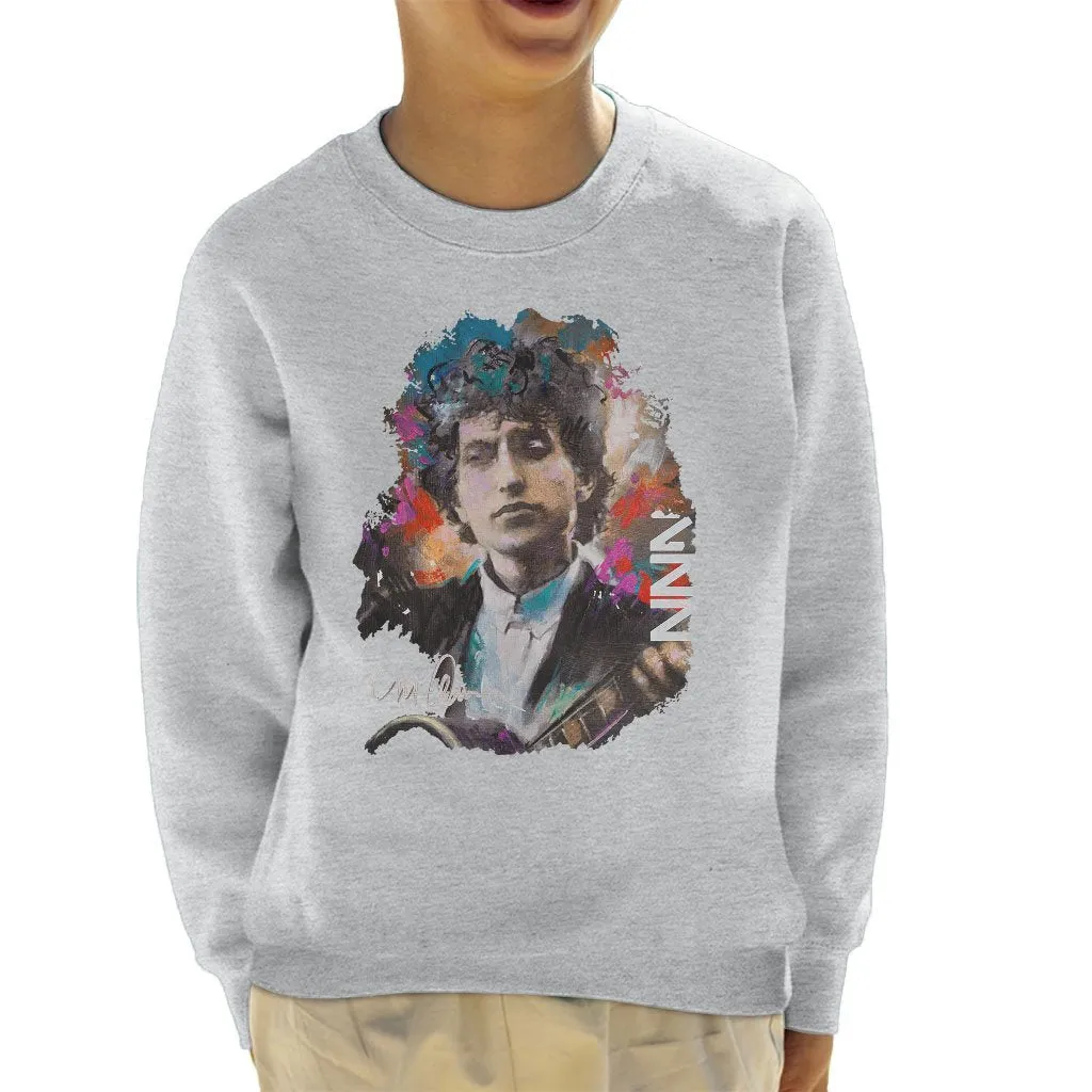 Sidney Maurer Original Portrait Of Bob Dylan Kid's Sweatshirt