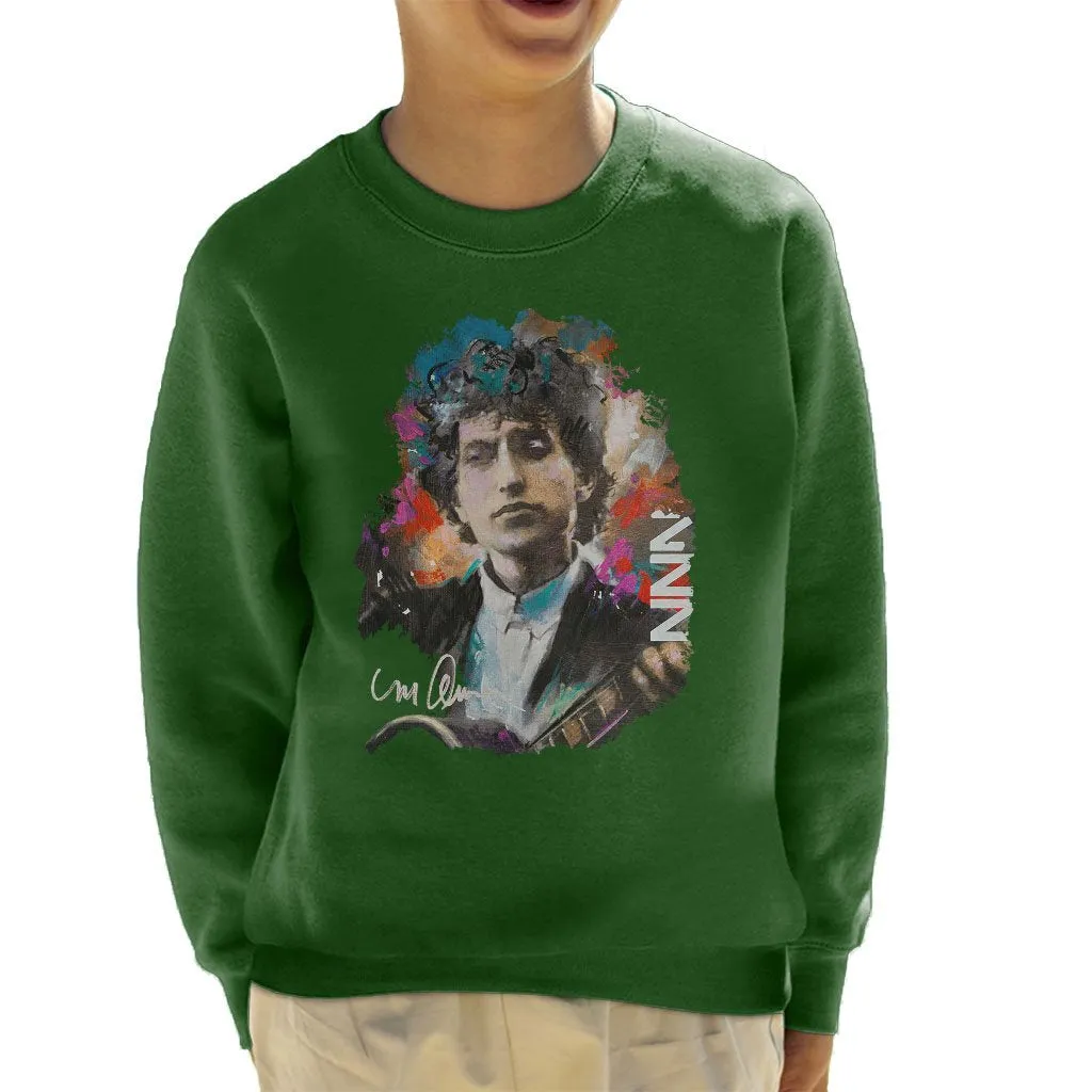 Sidney Maurer Original Portrait Of Bob Dylan Kid's Sweatshirt