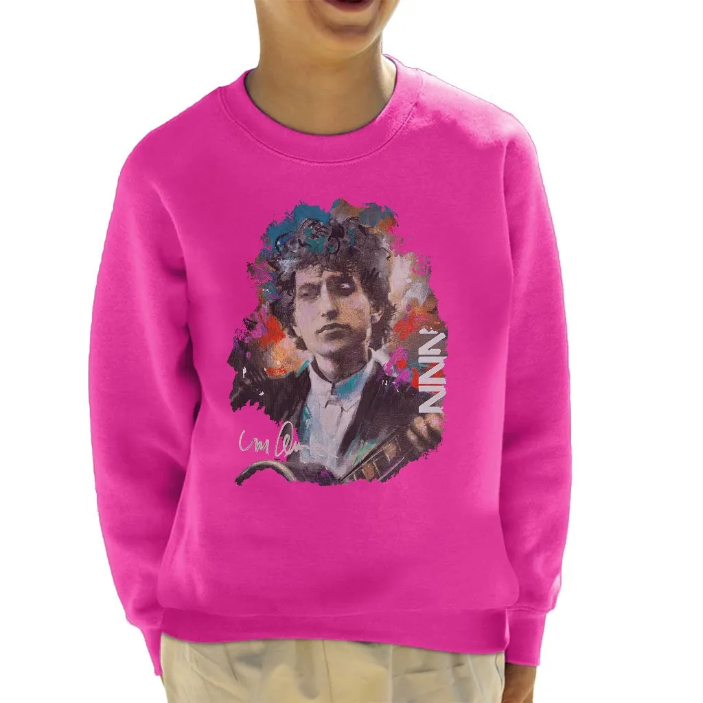 Sidney Maurer Original Portrait Of Bob Dylan Kid's Sweatshirt