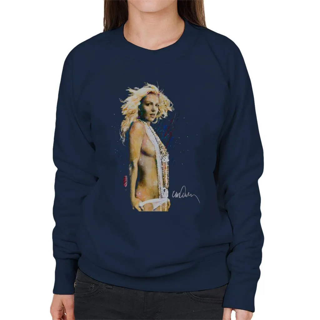 Sidney Maurer Original Portrait Of Britney Spears Necklaces Women's Sweatshirt