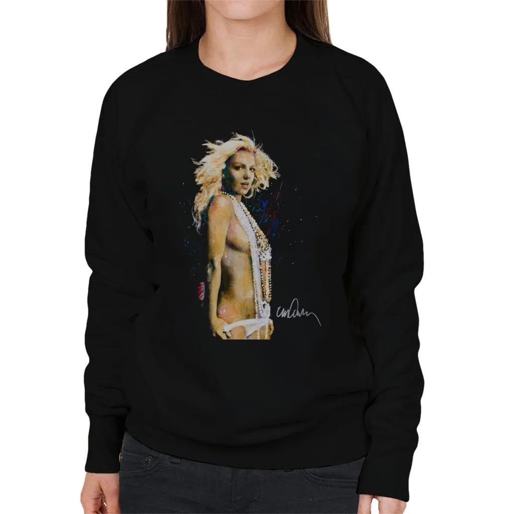 Sidney Maurer Original Portrait Of Britney Spears Necklaces Women's Sweatshirt