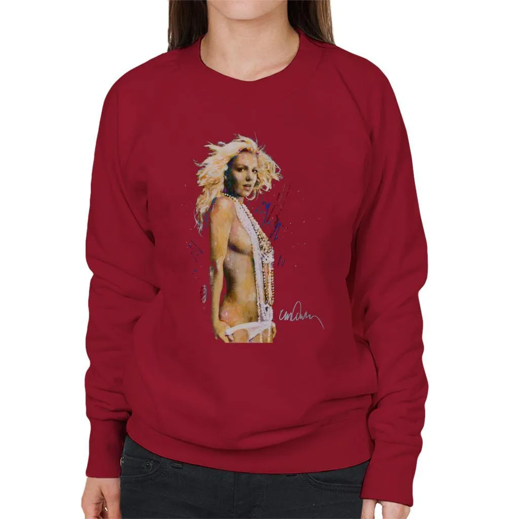 Sidney Maurer Original Portrait Of Britney Spears Necklaces Women's Sweatshirt