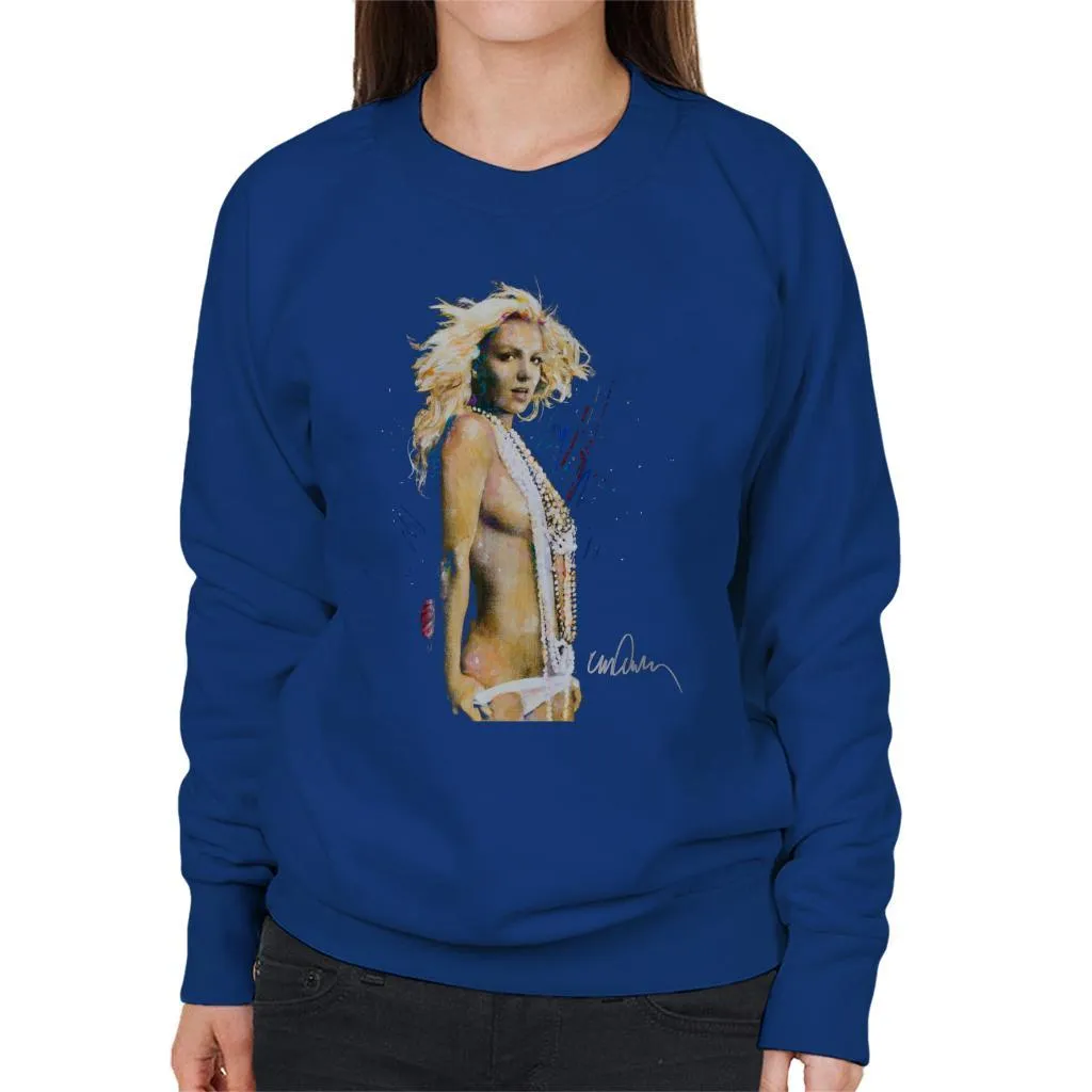 Sidney Maurer Original Portrait Of Britney Spears Necklaces Women's Sweatshirt