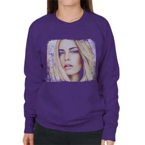 Sidney Maurer Original Portrait Of Cara Delevingne Women's Sweatshirt