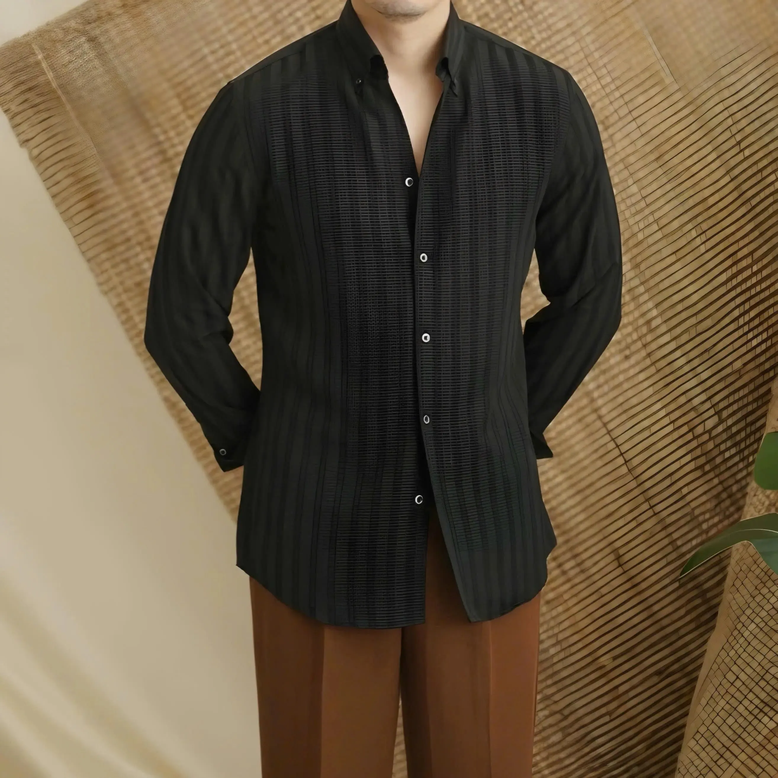 Striped Button Down Seersucker Shirt - Cross & Crown