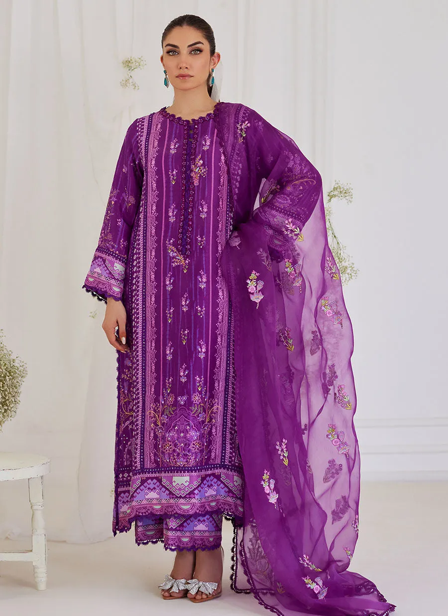 Tara Luxe Edit '24 - Ligia Plum Shirt And Dupatta