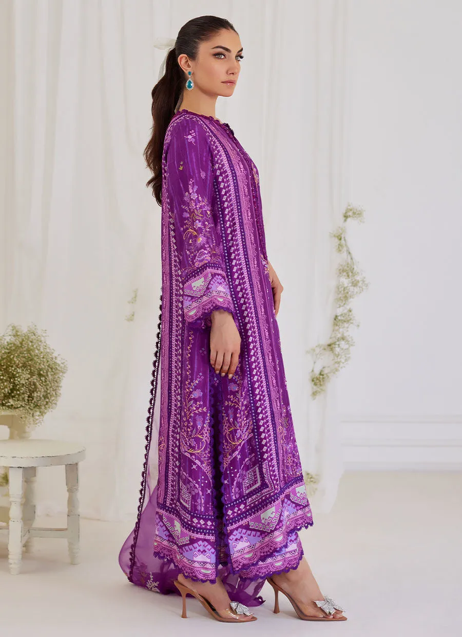 Tara Luxe Edit '24 - Ligia Plum Shirt And Dupatta