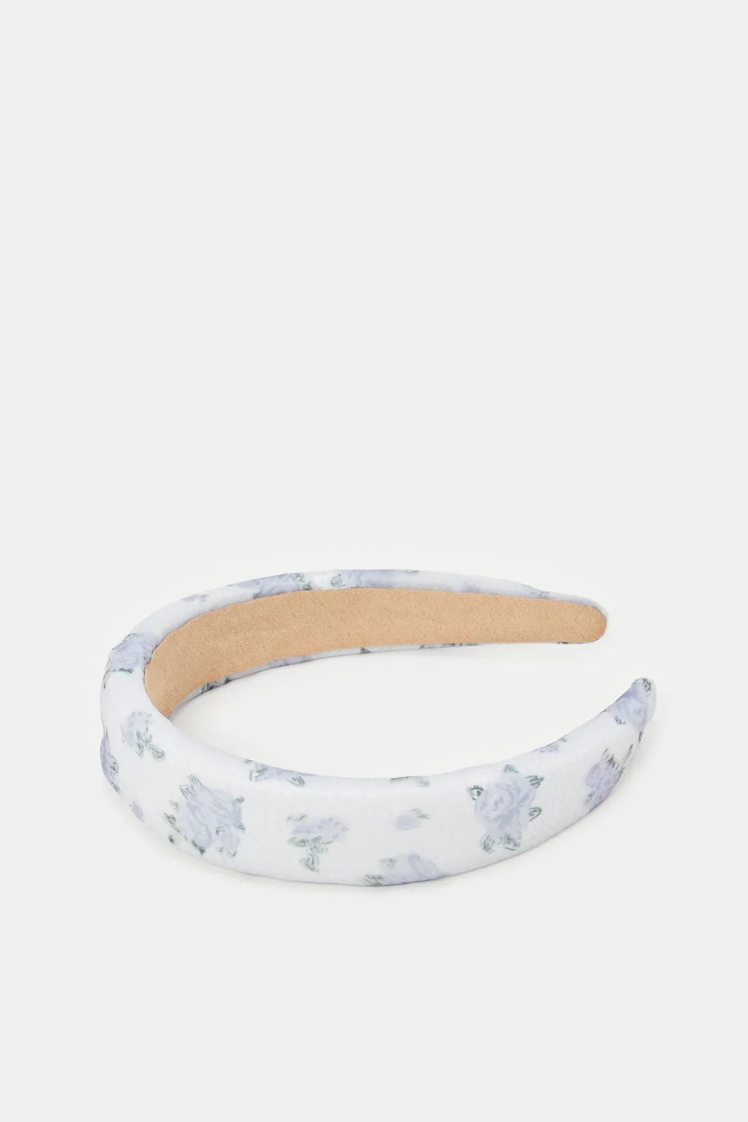 Women Blue Floral Print Headband