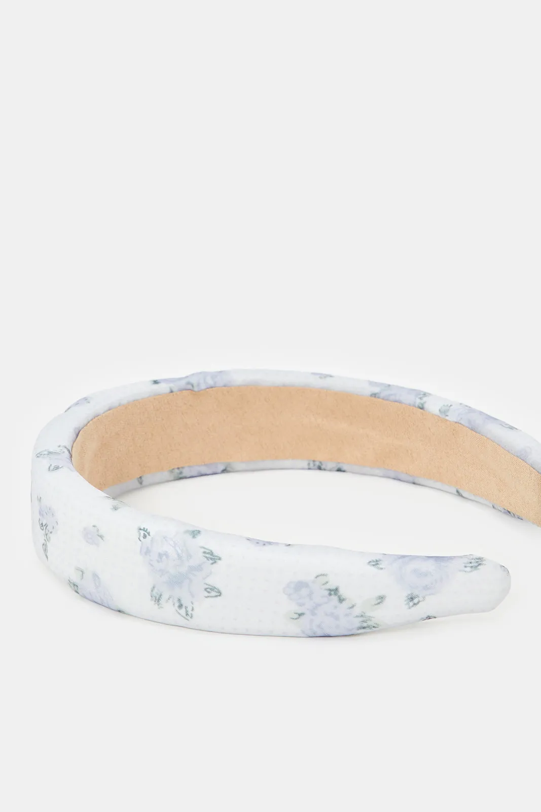 Women Blue Floral Print Headband