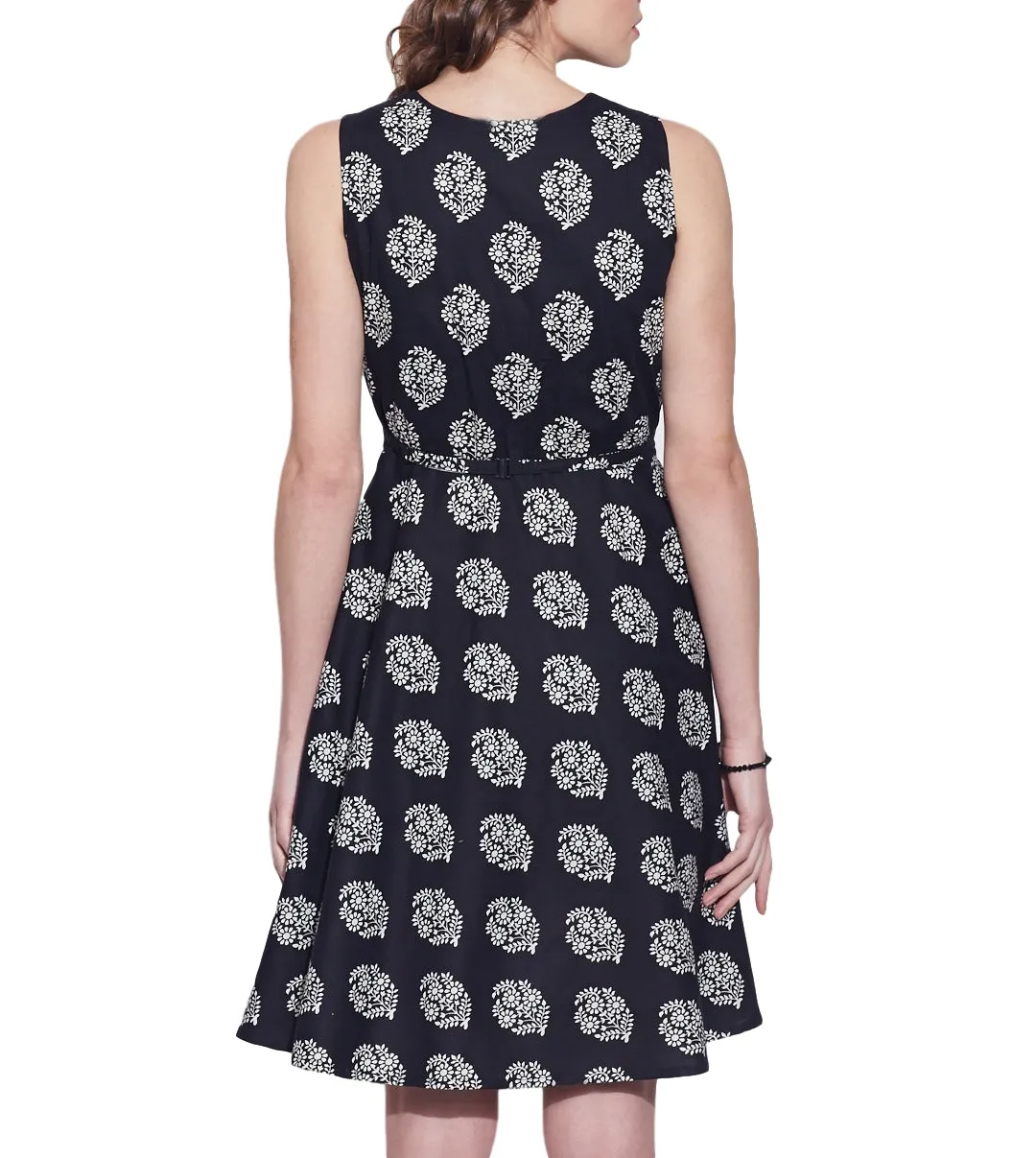 Womens Clothing Cotton Printed Dress,Machine washable,W-CPD42-1609, Size-42 Inch