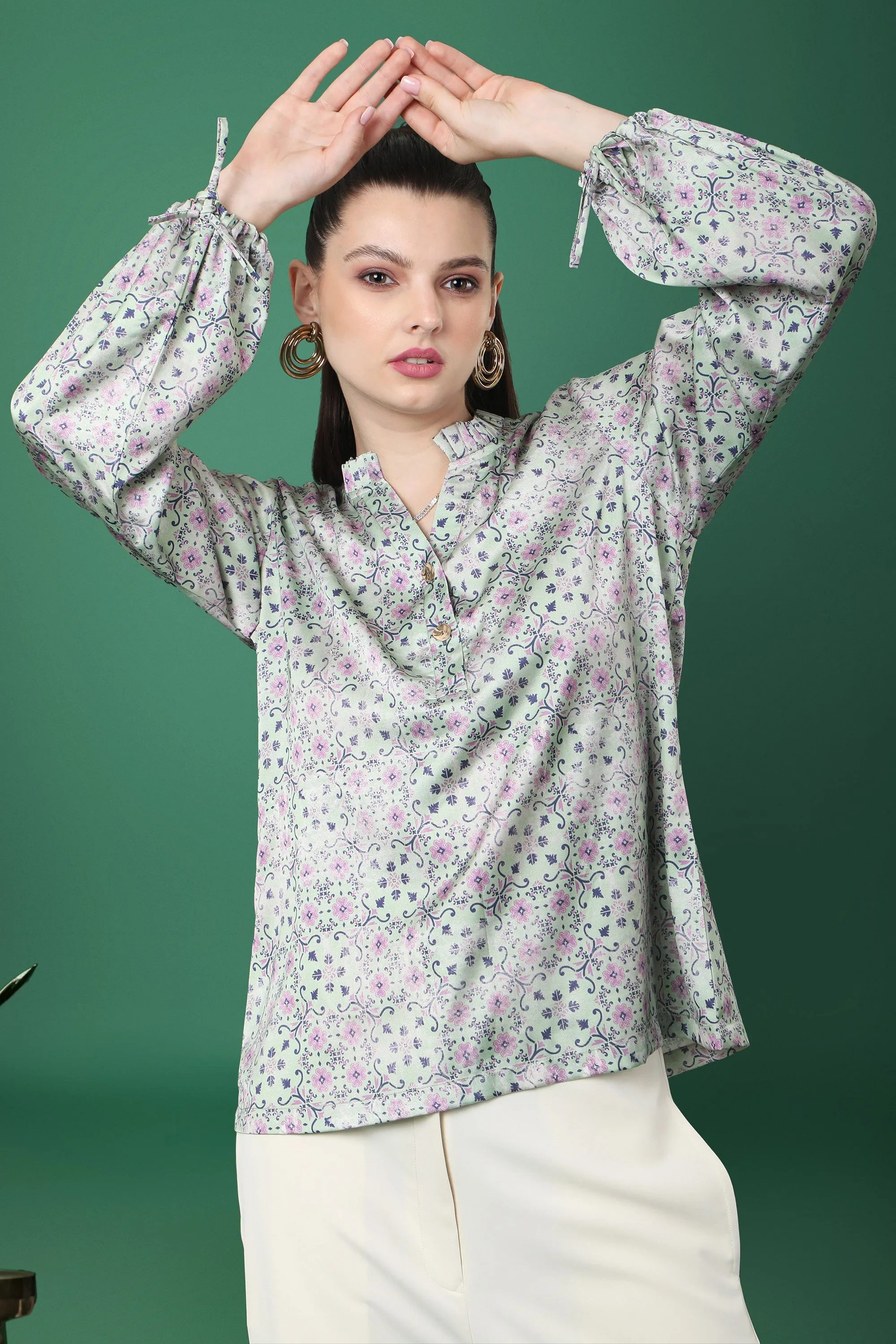 Women’s Floral Printed Full Sleeve Top